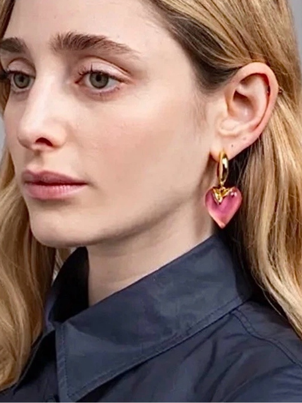 Alexis Bittar Dripping Heart Lucite Earrings - Sweet Melon
